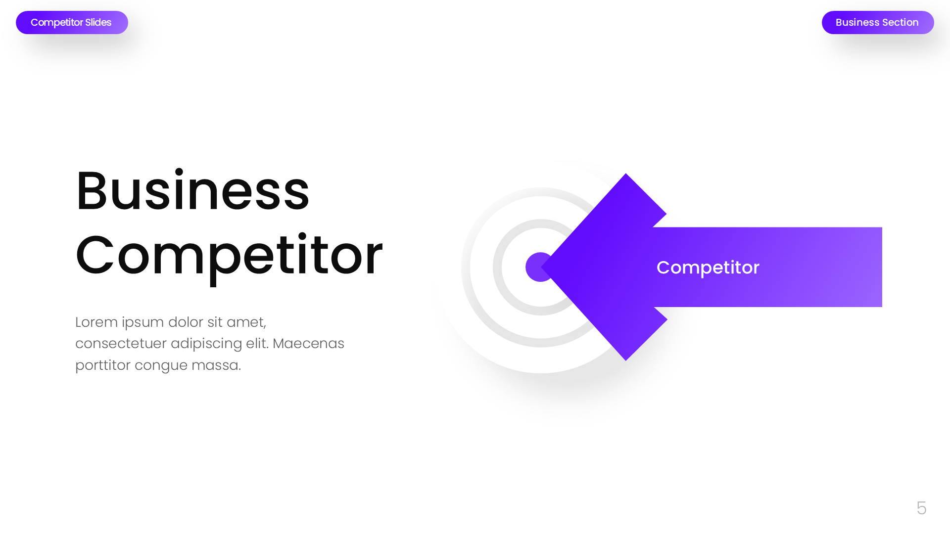 Competitor Business Section Light slide 5